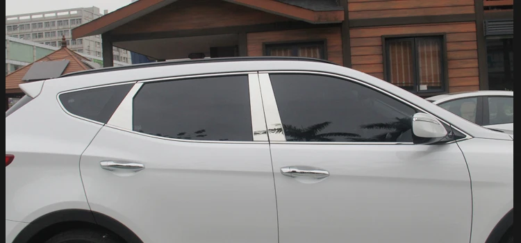 Отделка окна автомобиля из нержавеющей стали для hyundai santa fe 2013 3-го поколения