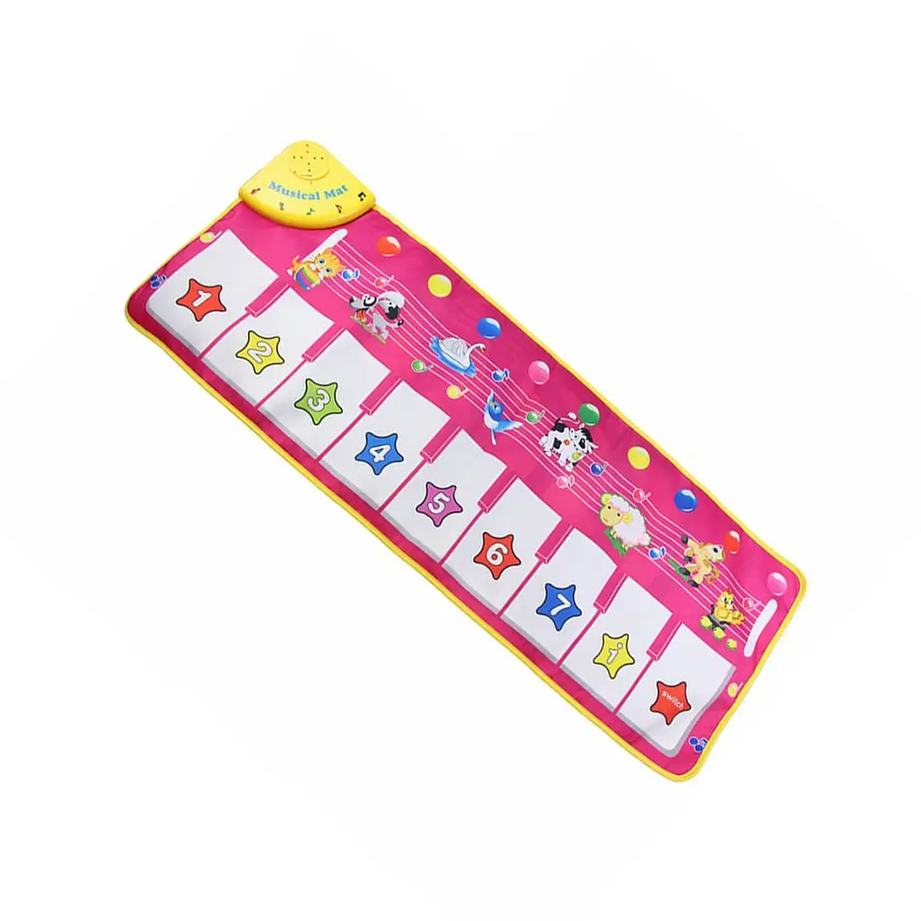 HOT! Piano Play Mat Kids Piano Keyboard Music Blanket Funny Dancing Mat For Babies Musical Carpet With Animal Design