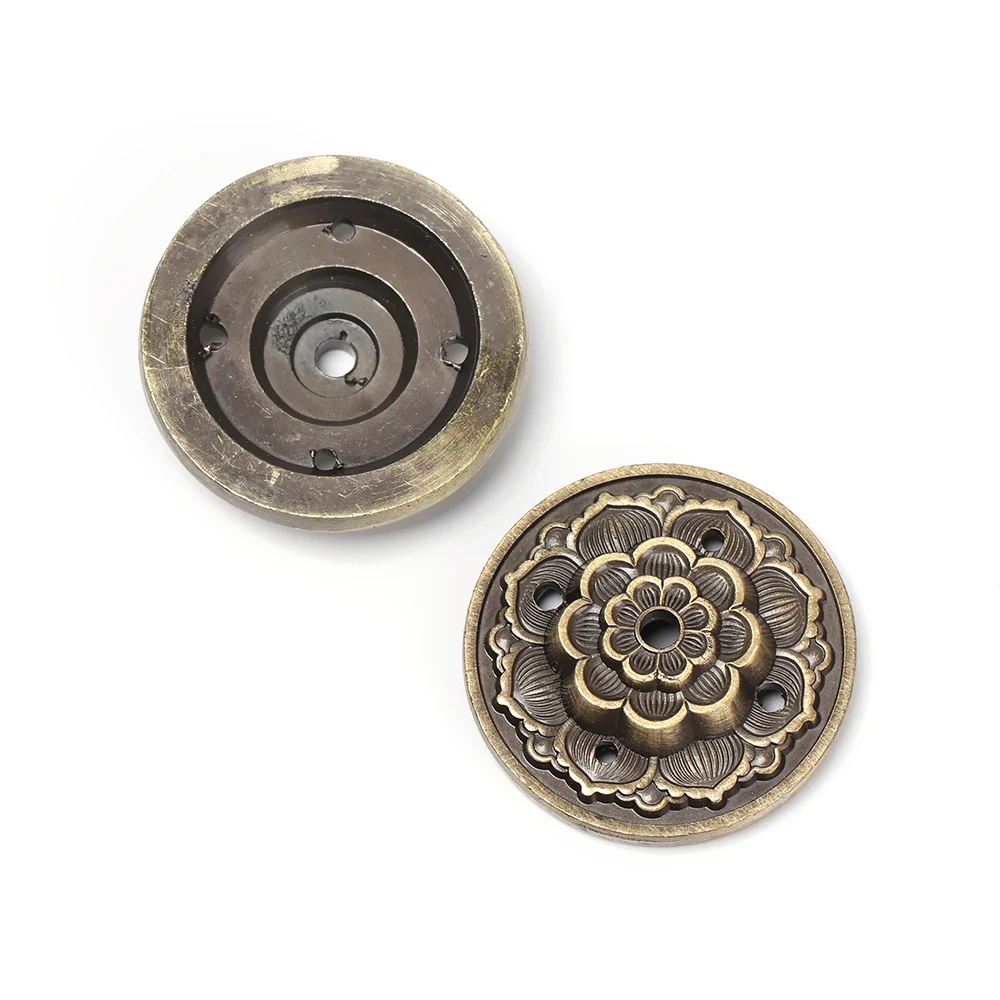1 Set Chinese Zodiac Censer 5 Holes Lotus Backflow Incense Plate Joss-stick Holder Retro Crafts Buddhism Temple Tool Home Decor