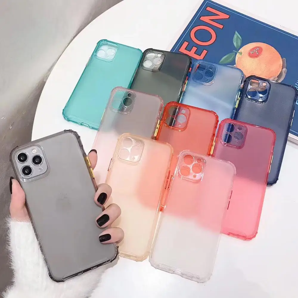 Прозрачный чехол конфетного цвета для iphone 11 11pro max xr 7 8 plus x xs 6 6s tpu силиконовый