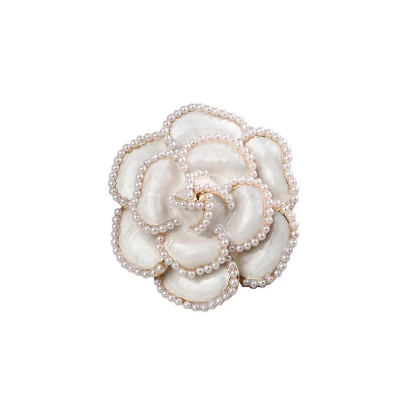 MAYIYAHO Spille di Fiori di Rosa di Moda per Le Donne Smalto di Strass Spille di Nozze Spilla Gioielli Accessori di Abbigliamento di Lusso