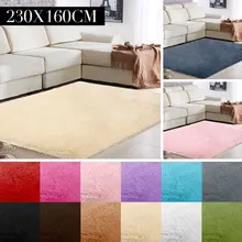 Ковер для пола, пушистый теплый разноцветный коврик из полиэфирного волокна, украшение для дивана, пушистые коврики для гостиной, спальни 160x230 см