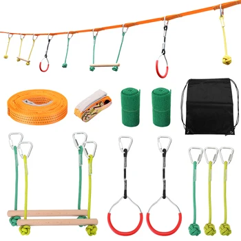

Children Climbing Ninja Rope Ninja Line Obstacle Training Equipment Kids Fun Slack Line Outdoor Children's Sports Equipment