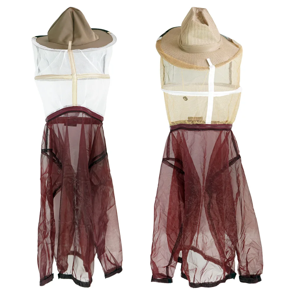 Beekeeping suit Beekeeper Beekeeping Protective Clothing Transparent Ventilated Apiarist Suit Upper Body Anti Bee Costume Detachable Veil Hood
