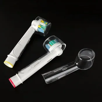 

4pcs Dustproof Electric Toothbrush Brush Head Protection Cover Transparent Plastic Compact Portable Outdoor Travel Washing Use