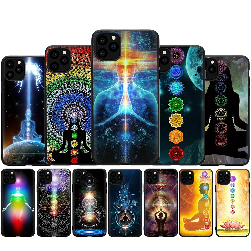 Мягкий силиконовый чехол для телефона Мандала чакра йоги iphone 5 5s SE 2020 6 6s 7 8 Plus X XR XS