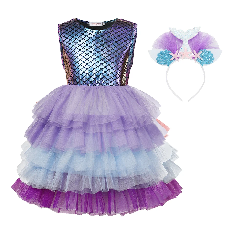 Tutu-Dress Ball-Gown Dancing-Dresses Performance Sequins Gymnastics Mermaid Girls Scale