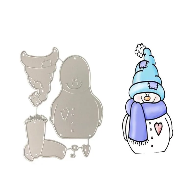 Рождественский Снеговик Санта Клаус металлические режущие штампы трафареты