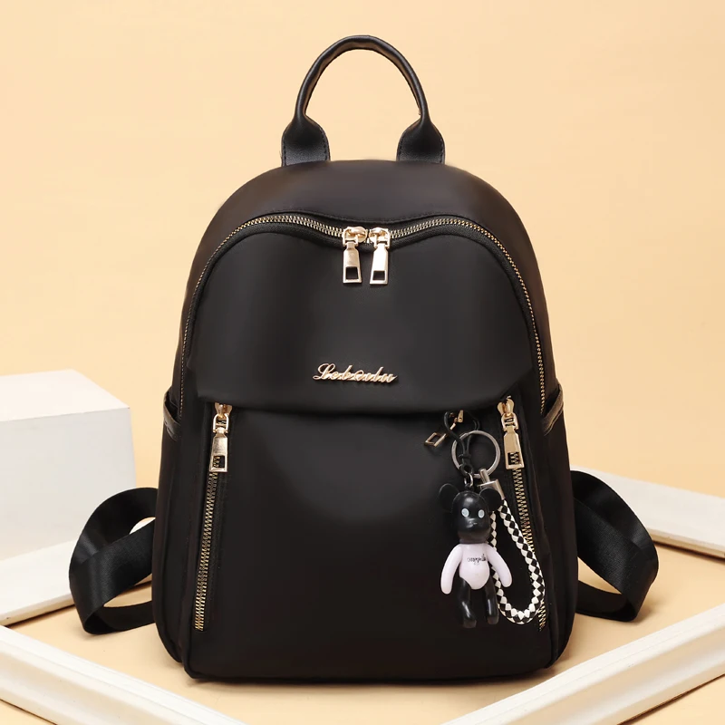 High Quality Oxford Backpack Women Multiple Pockets Mochila Black Red Small Designer Bagpack Cute Book Bag Waterproof School Bag
