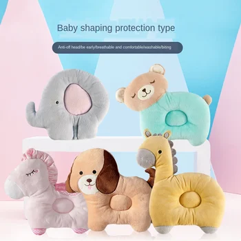 

New Design Baby Supplies Infant Pillow Cartoon Cotton Breathable-Bite Washing Anti Migraine Headrest Head Guard Baby Pillow