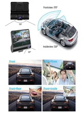  4.0 Inches Car Camera Dash Cam Parking Monitior Auto Recorder Auto Registrator Dual Lens Support Rear Cam Dual Vision Auto Parts 