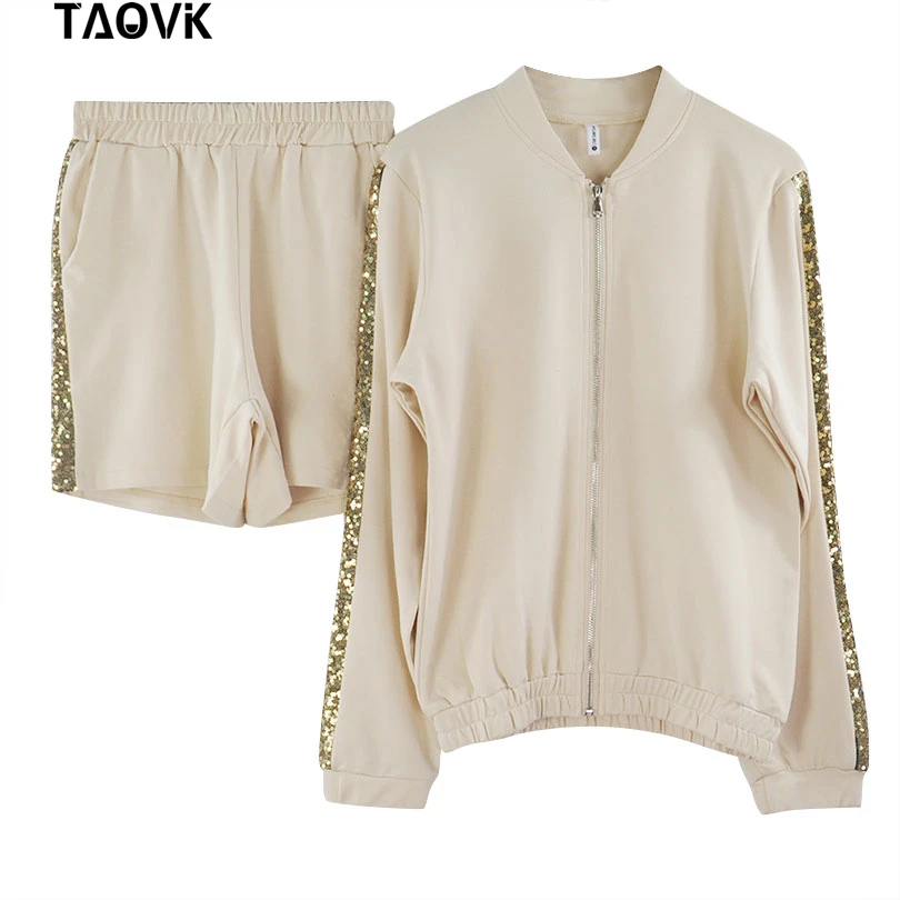 Женский спортивный костюм TAOVK комплект из двух предметов: куртка на молнии и