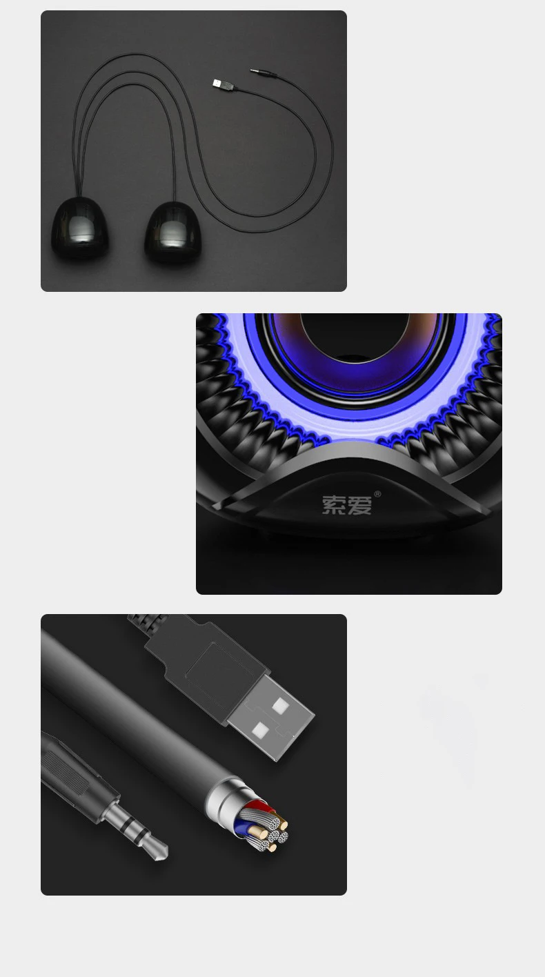 A9 беспроводной Bluetooth компьютерный динамик птица сова глаза мини 3D стерео динамик s Забавный светодиодный светильник для ноутбука Настольный ПК MP3/MP4