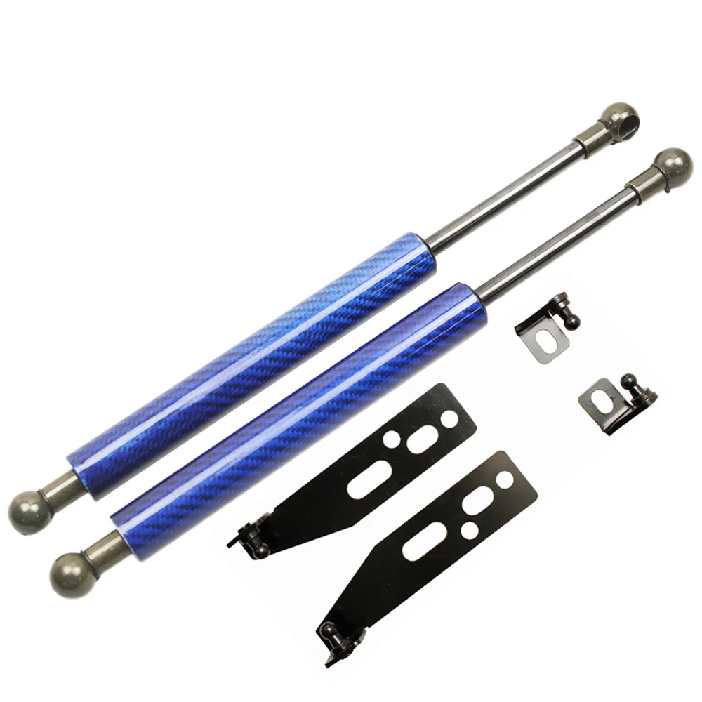 blue carbon fiber Для Toyota Yaris Vitz(xp130) 2011- шрифт капота изменение газовые стойки подъем поддержка Амортизатор аксессуары для амортизаторов амортизатор - Цвет: blue carbon fiber