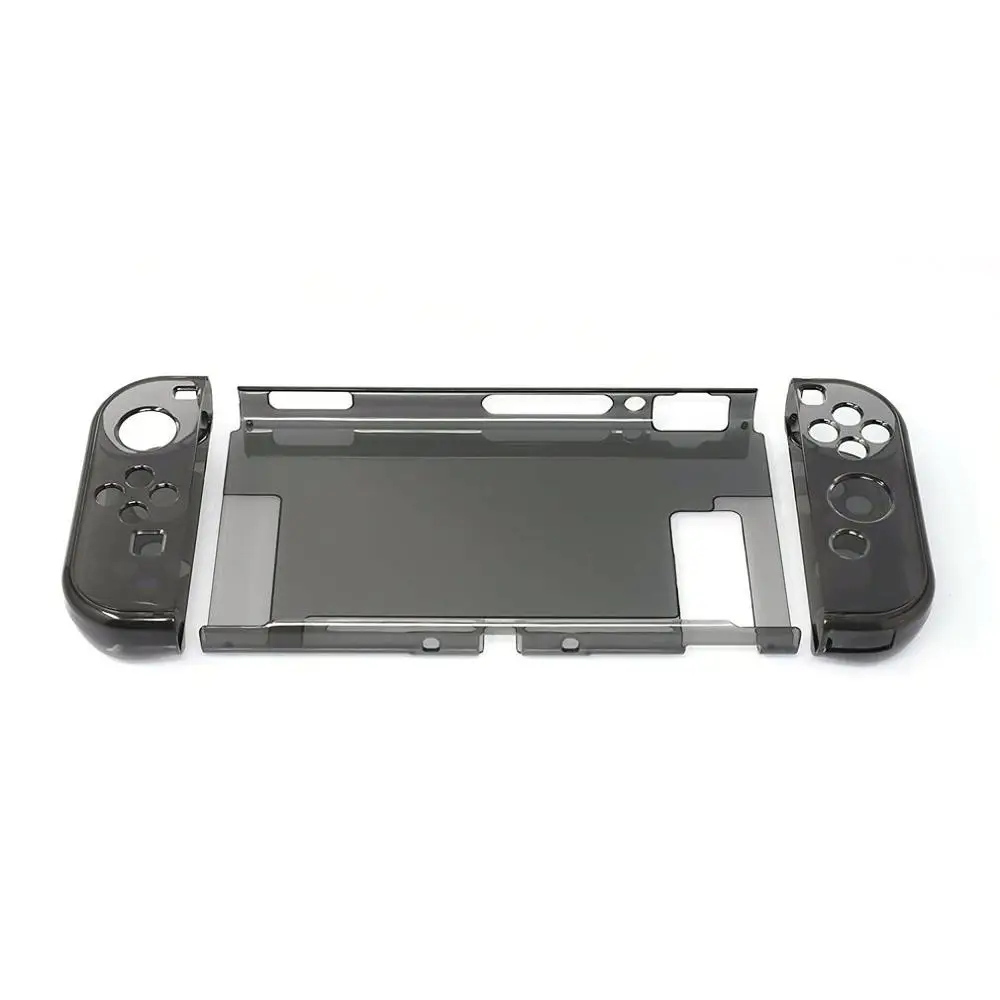 Прозрачный защитный чехол для nintendo Switch, чехол, чехол для nyd Switch, Ультратонкий Прозрачный чехол для ПК, сумка - Цвет: transparent black