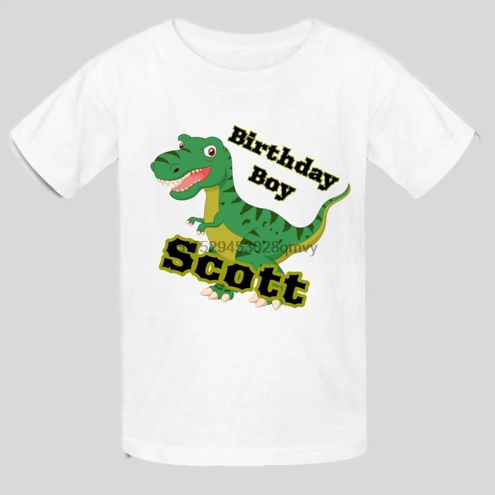 Inspección Superficial cerrar Camiseta de cumpleaños para niños, camisa personalizada de dinosaurio para  fiesta de cumpleaños|Camisetas| - AliExpress