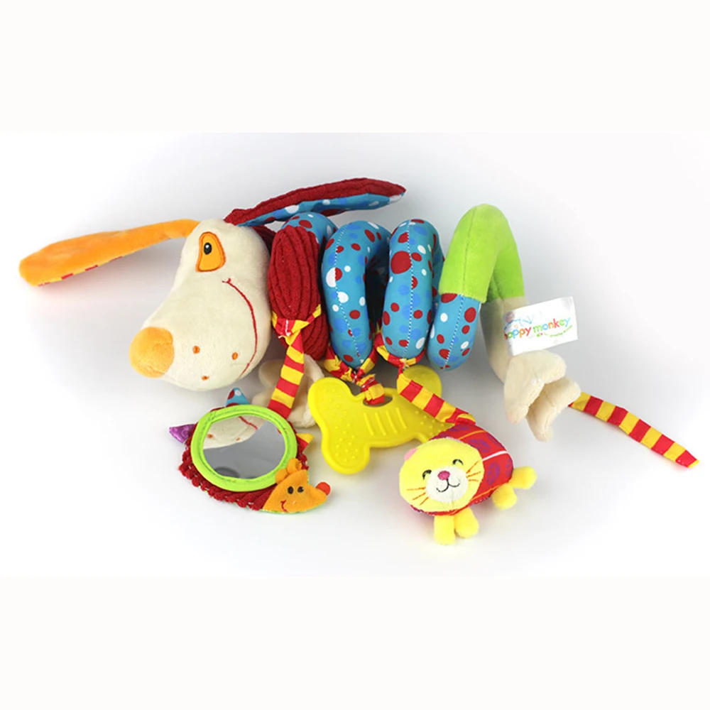 Милый Ребенок 0-12 Месяц Toys Коляски/Кровать/Детская Кроватка детская Кроватка Висит младенческой детские развивающие мультфильм Новорожденные Дети шаблон собака Погремушки игрушки
