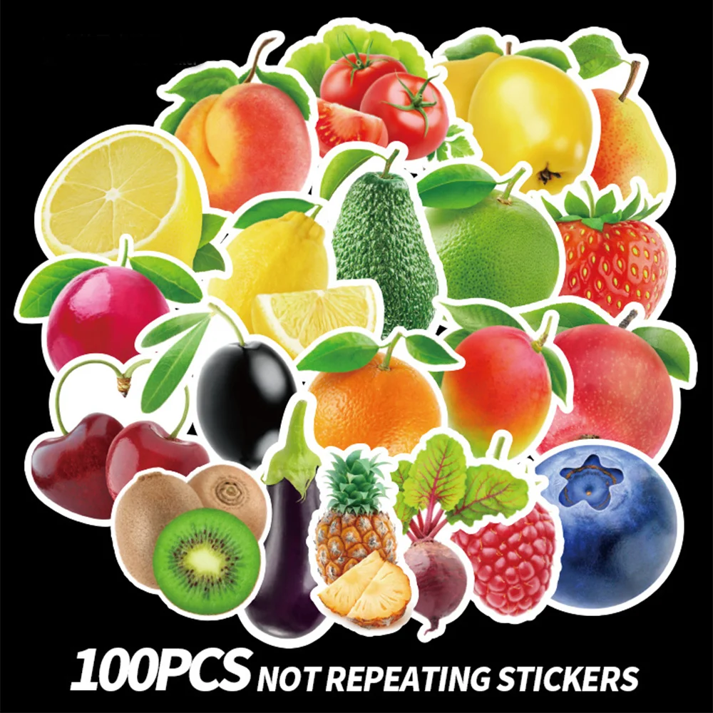 100 Uds. De frutas, verduras, plantas verdes, pegatinas de dibujos animados  para álbum de recortes, cuaderno, Adesivi pegatina, calcomanía, suministros  para manualidades|pegatinas| - AliExpress