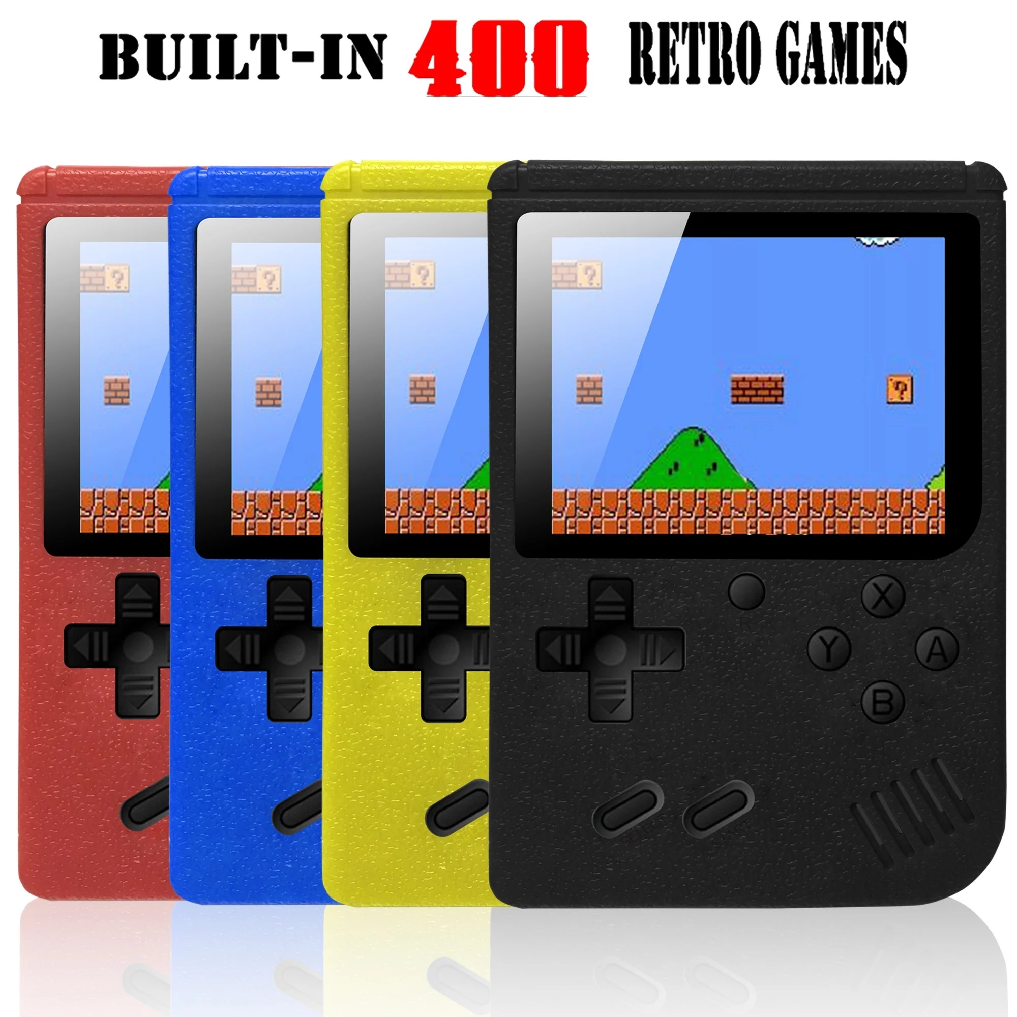 Game Concel 400 Games , Mini Video Game Console Built In 400 Classic Games Retro 8 Bit 3.0 Inch Games AV Out Portable Handheld G