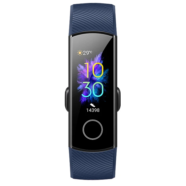 Standard Blue Умный Браслет huawei Honor Band 5, Оксиметр крови, кислород, волшебный цвет, сенсорный экран, для плавания, для обнаружения сердечного ритма, сна, сна - Цвет: Standard Blue