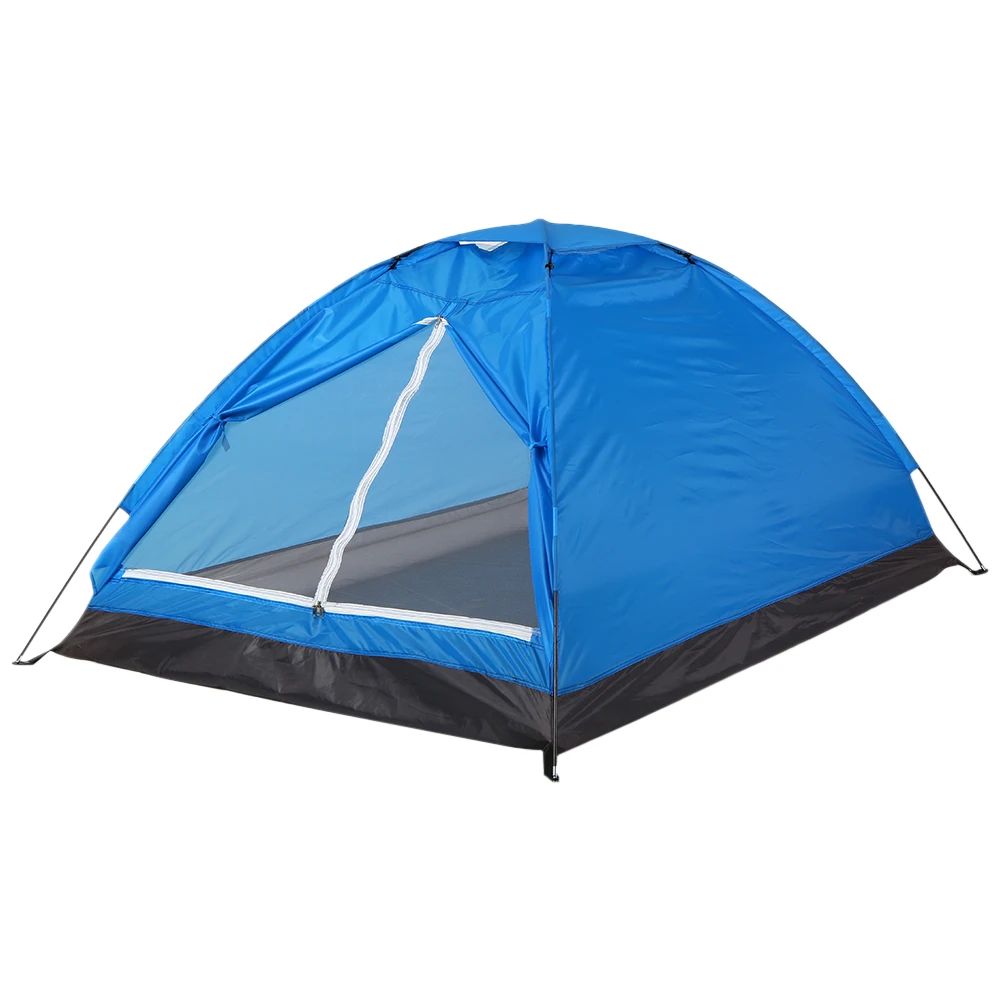 Кемпинговая палатка для 2 человек Однослойная открытая портативная Пляжная палатка Камуфляжная Ультралегкая кемпинговая палатка ледяная рыболовная палатка - Цвет: Синий