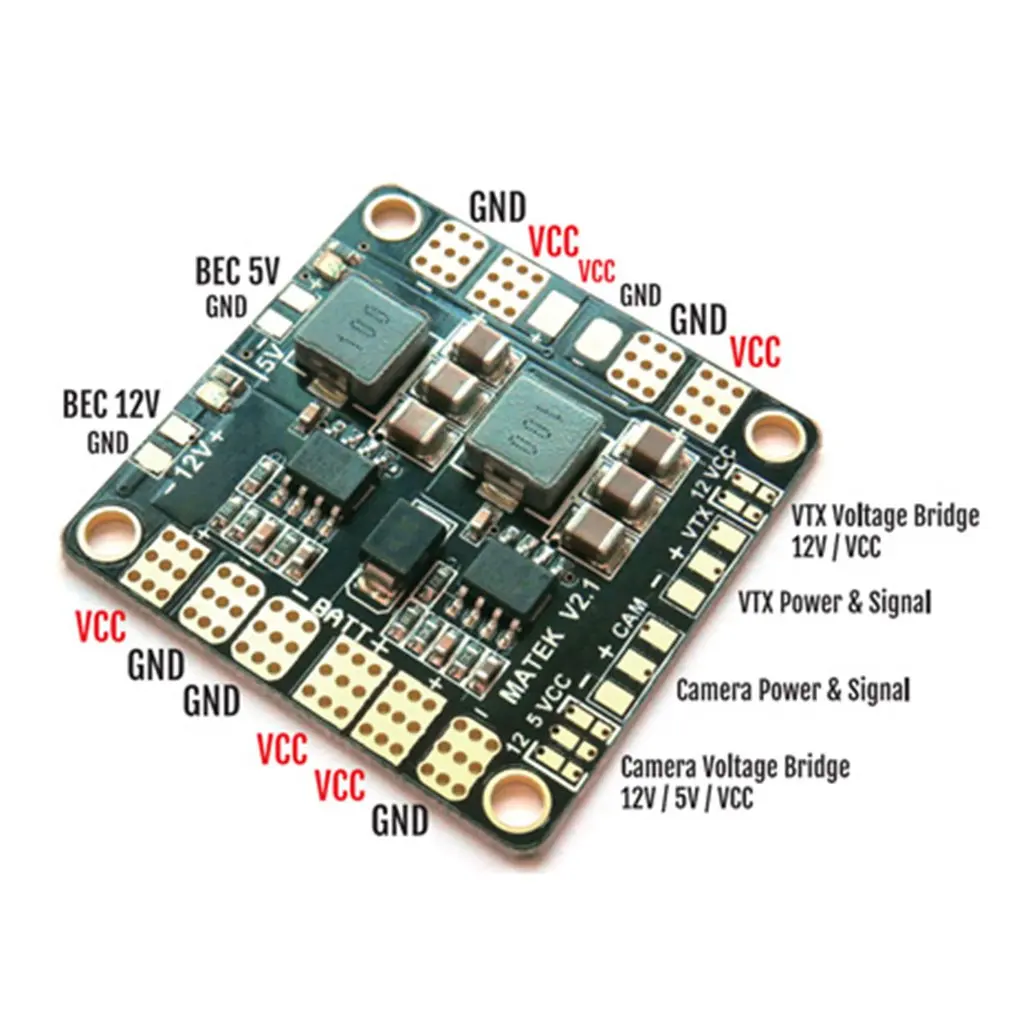 Распределительная плата самолета Модель многоосевая распределительная PDB Dual BEC 5V