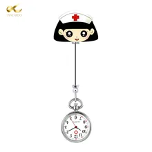 LANCARDO ретро мини прекрасные медсестры Висячие Часы Цифровые кварцевые клип тип FOB медсестры доктор часы Висячие женские Дамские