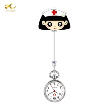 

LANCARDO Retro Mini Lovely Nurse Hanging Watch Digital Quartz Clip Type FOB Nurse Doctor Watch Hanging Female lady's