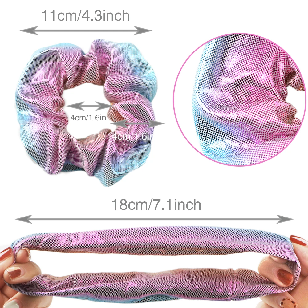 Новая(16 шт./компл.) Радуга Scrunchies головной канат резинки для волос прическа повязки для детей девочек Для женщин волос аксессуары, 1Yc9014