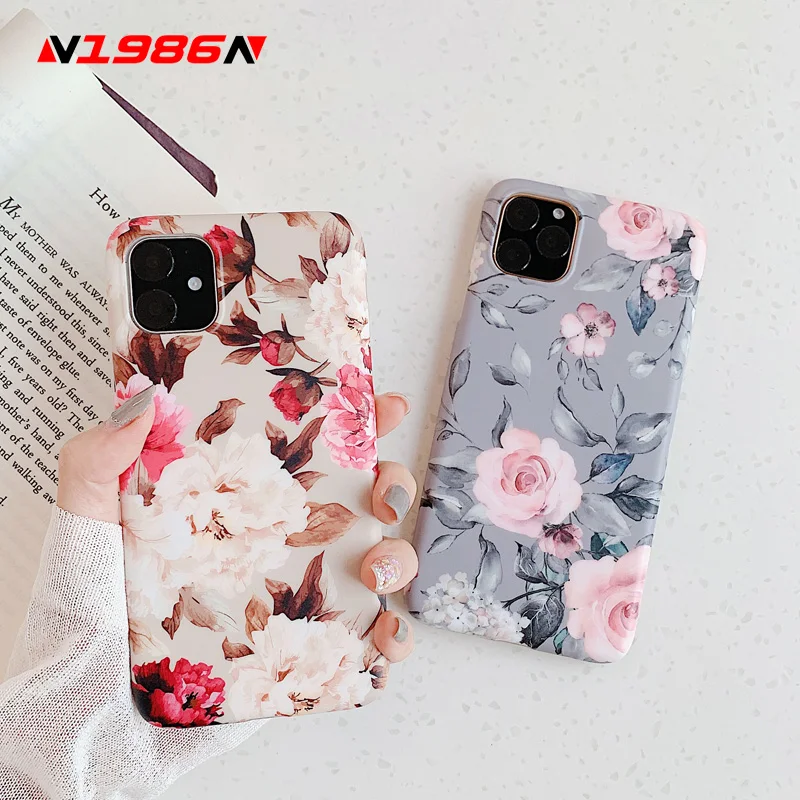 N1986N For iPhone X XR XS Max 11 Pro Max 6 6s 7 8 Plus Phone Case Art Vintage Rose Flowers Floral Soft IMD Cover For iPhone 11 N1986N For iPhone X XR XS Max 11 Pro Max 6 6s 7 8 Plus Phone Case Art Vintage Rose Flowers Floral Soft IMD Cover For iPhone 11