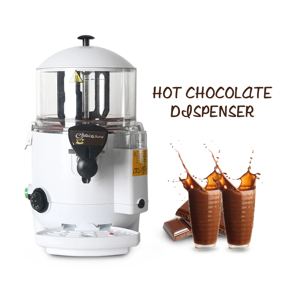 LYNICESHOP 5L Hot Chocolate Maker Machine – 110V 400W Hot Cocoa Dispenser With Stirring Paddle For Coffee, Milk & Drinks (Red)