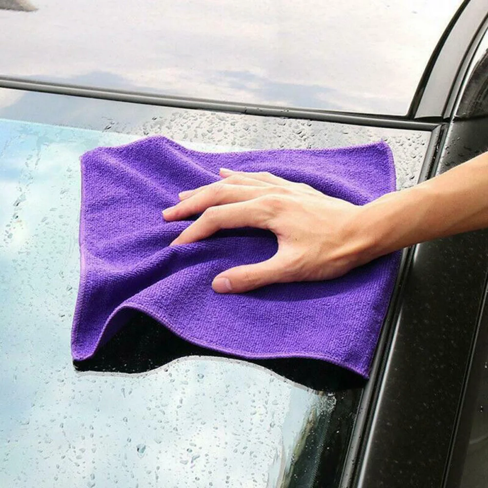 Smooth and strong 10x Car Washing Towel Clean Wash Cloth Absorbent Microfiber Home Kitchen 25x25cm