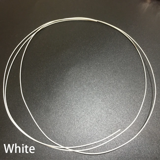 30AWG 28AWG 26AWG многоцветный пластик PTFE изоляция Посеребренная медь OFC многожильный аудио кабель сигнальная линия провод для наушников - Цвет: White