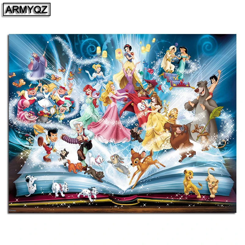 5D Diamond Embroidery Sale fantasy cartoon book Full Round Painting Accessories Cross Stitch Kit Mosaic Crystal | Дом и сад