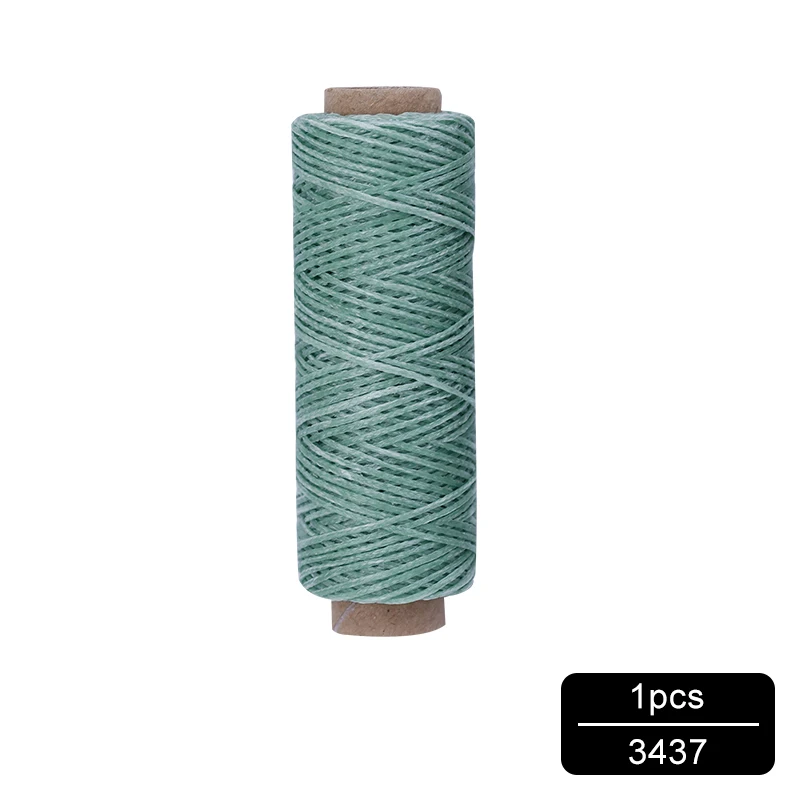 NO.3437 MIUSIE 1 шт. 50 м 150D 1 мм кожаный вощеный шнур для DIY инструмент для рукоделия ручная строчка плоская Вощеная швейная линия - Цвет: NO.3437