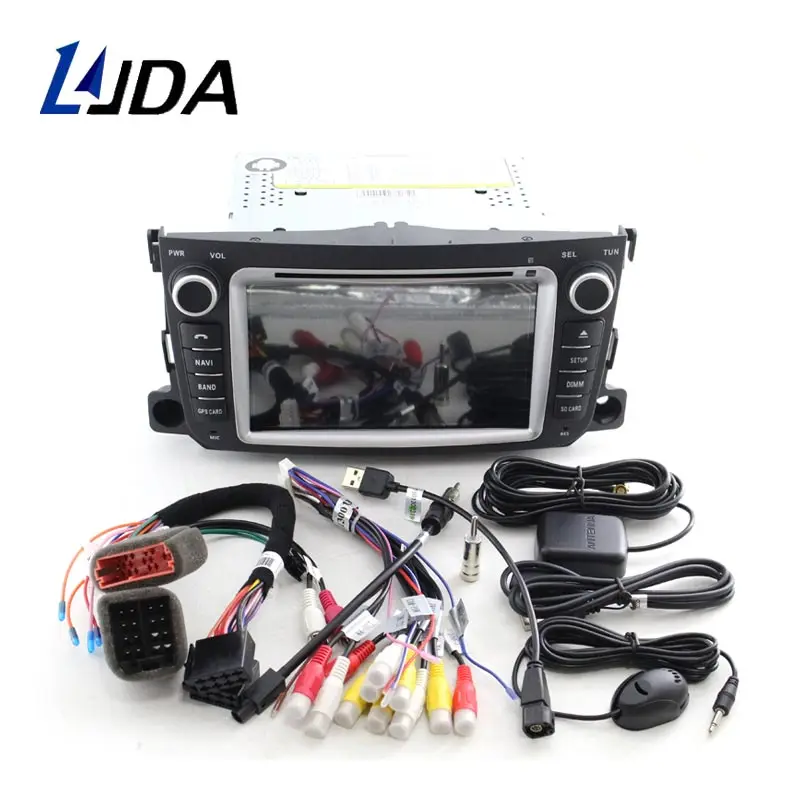 LJDA Android 9,0 dvd-плеер автомобиля для Mercedes Benz Smart 2010- Мультимедиа gps навигация 2 Din Радио стерео 4G+ 64G DSP ips