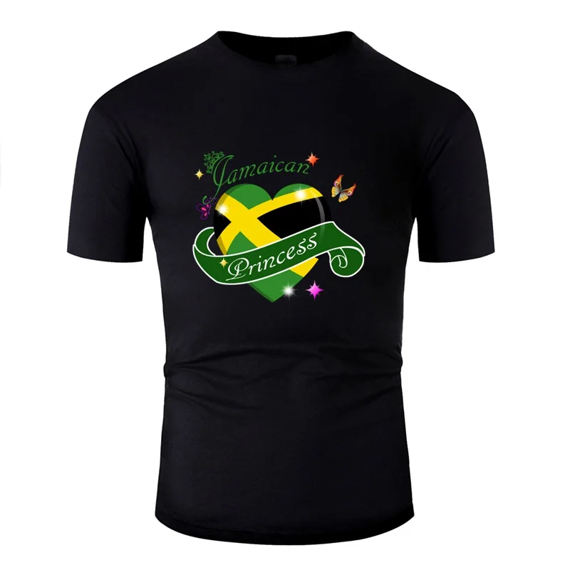 

Printed Jamaican Princess Designs Tshirt Men Cute Men T Shirts O Neck Big Size 3xl 4xl 5xl