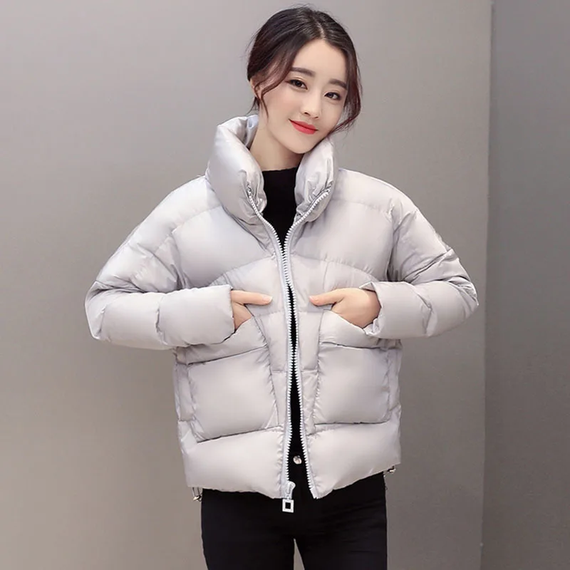 

Outerwear Winter Warm Down Jacket Coats Women Thick Solid Short Style Cotton Padded Female Parka Coat Windbreaker Snow