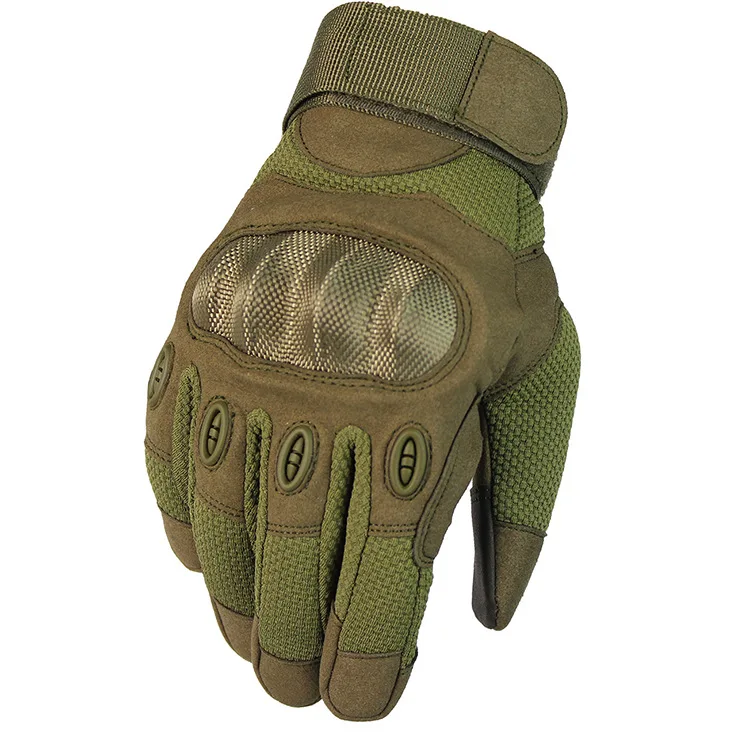 Для мужчин Сенсорный экран тактические перчатки военных Жесткий Костяшки Полный палец перчатки для страйкбола Пейнтбол полный палец перчатки - Color: army green