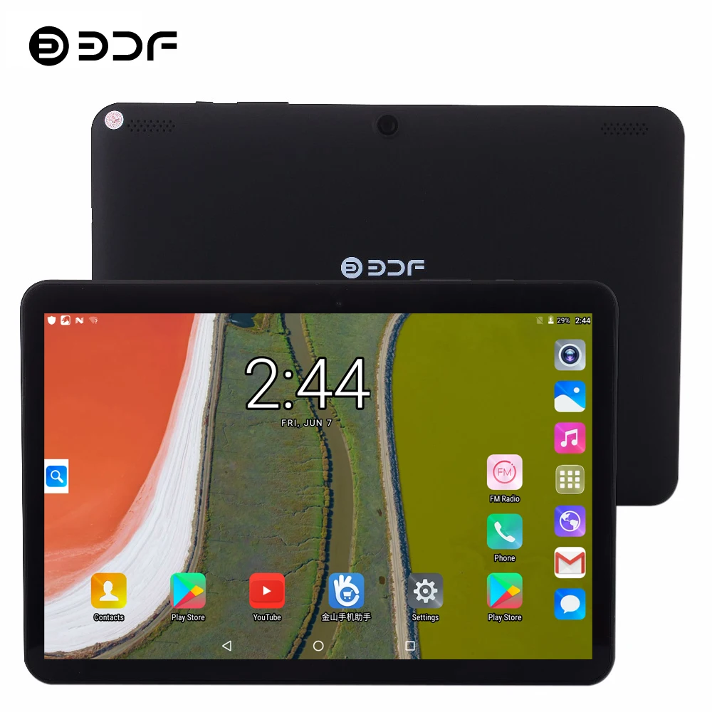 

(RU) BDF Tablet 10.1 Inch Tablets Pc Android 7.0 Dual Camera 1280*800 IPS Tablet WiFi 2MP+2MP Quad Core Android Tablet 10 32GB