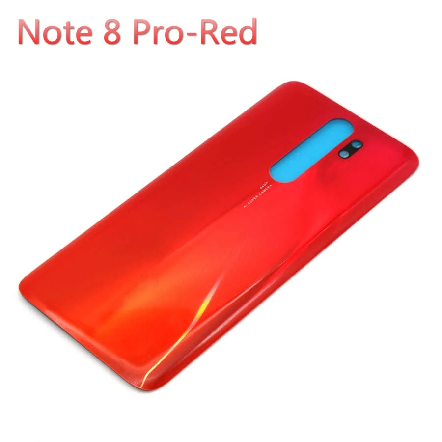 transparent mobile frame Back Glass Cover For Xiaomi Redmi Note 8 Pro Battery Back Cover Replacement Note8 Rear Housing Door Clear Case Repair Parts mobile phone housings Housings & Frames