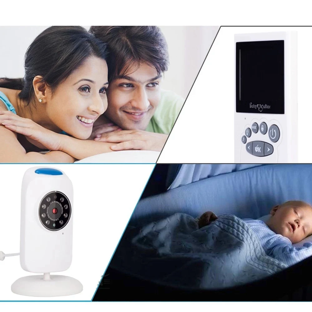

2.4 Inch Wireless TFT LCD Video Baby Monitor Infrared Night-Vision Real-Time Temperature Two-Way Audio Lullabies Baby Nanny Secu