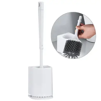 

silicone Toilet Brush Floor-standing Wall-mounted Base Cleaning Brush For Toilet WC Bathroom Accessories Set household items