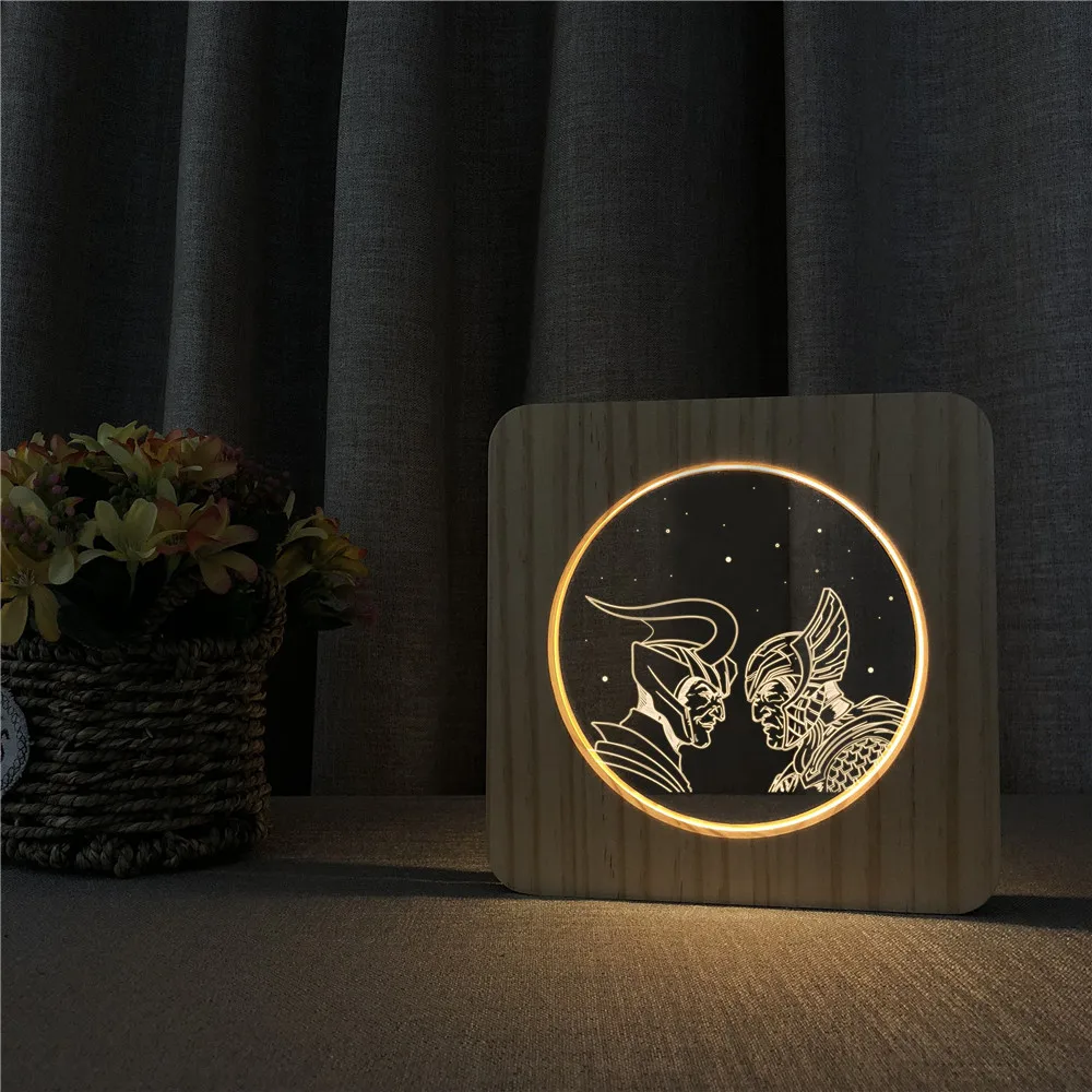 

Spartak Army Battle 3D LED Arylic Wooden Night Lamp Table Light Switch Control Carving Lamp for Children's Room Decoration Gift