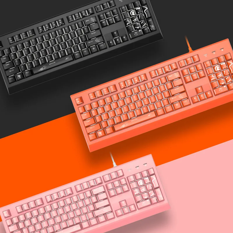 

Betta (douyu) DKM170 Mechanical Keyboard 104 Key White Backlight Wired Keyboard E-Sports Chicken Keyboard