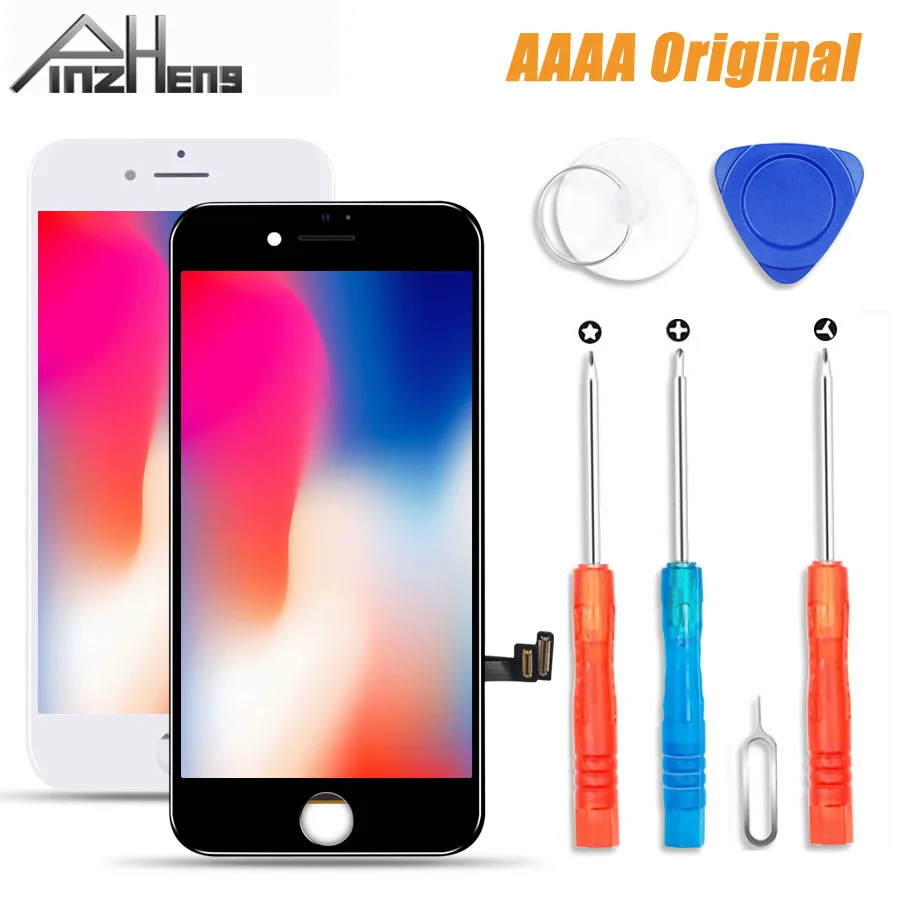 Дешево PINZHENG 100% AAAA Оригинальный ЖК экран для iphone 8 plus ЖК дисплей дигитайзер сенсорный модуль 8 s Замена ЖК дисплея S