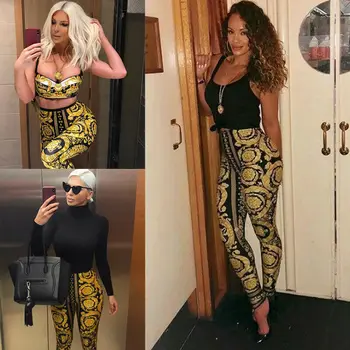 

Sexy Womens Printed Casual High Waist Soft Pants Ladies Active Skinny Leggings Casual Slim Fit Trouser