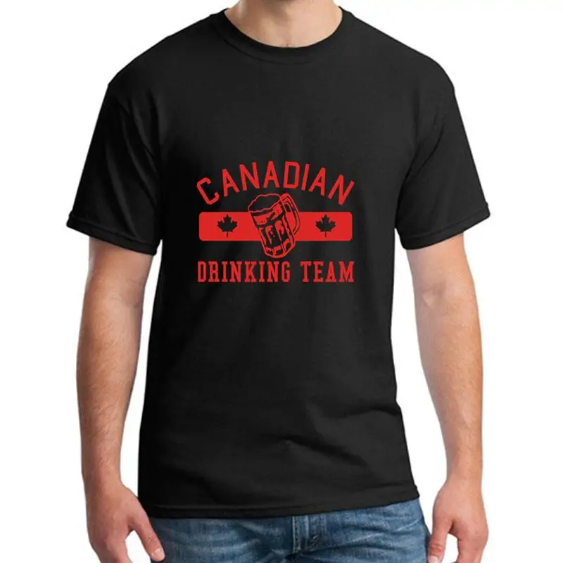 

Funny Canadian Drinking Team t shirt 3xl 4xl 5xl 100% cotton Comical Letter mens t shirt tee clothing hip hop