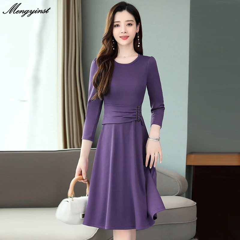 

Women Sexy Dress 2020 Spring Woman Fashion O-neck Collar Slim Long Sleeve Party Dresses Female Elegant Bodycon Dress Vestidos