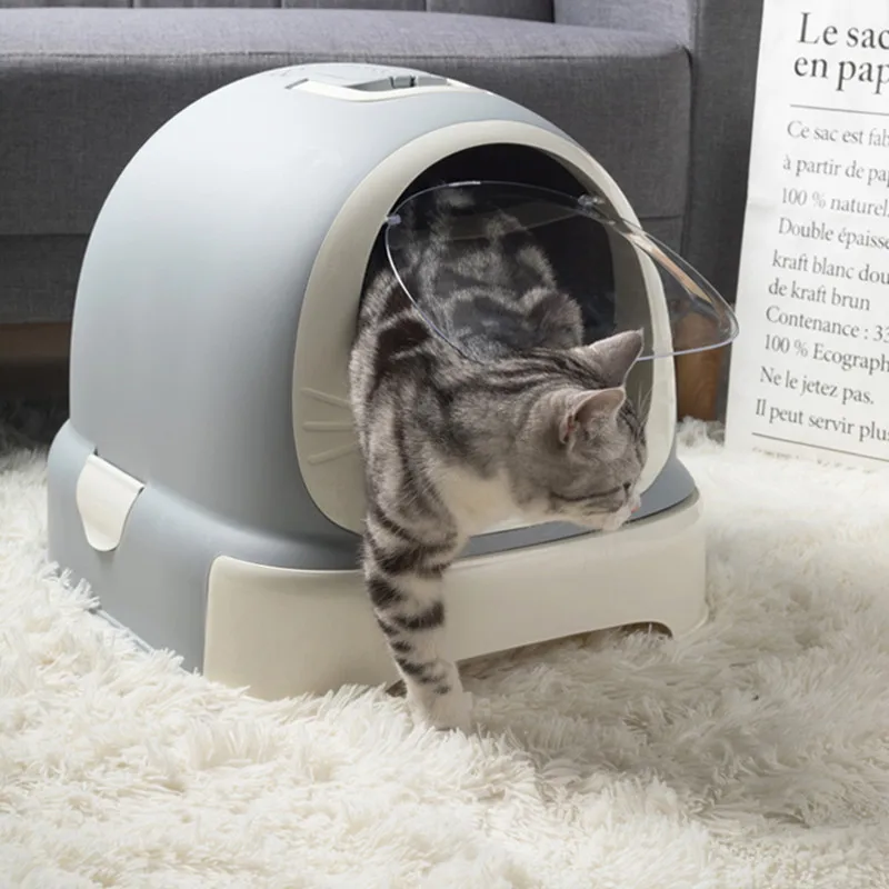 Cat Litter Box Reduces Litter Tracking Odor Large Cat Litter Box Hooded Litter Tray Kitten Toilet Well Designed Space Efficient Cat Litter Box Reduces Litter Tracking Odor Large Cat Litter Box Hooded Litter Tray Kitten Toilet Well Designed Space Efficient